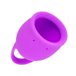 Менструальная чаша Natural Wellness. 20мл, фиолетовая, медицинский силикон, 12 часов без протекания