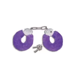 Наручники с меховой отделкой Furry Love Cuffs – фиолетовый 