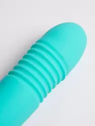 Изогнутый вибратор Youvic, 23,9 см, 10 режимов, силикон, бирюзовый