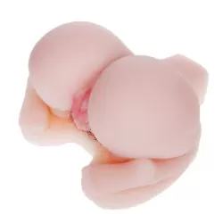 Мастурбатор полуторс в позе догги-стайл Smooth Pussy & Ass с вибрацией и голосом – телесный