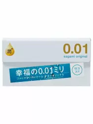 Ультратонкие презервативы Sagami Original 001 Extra Lub, полиуретановые, с увеличенным количеством смазки, 12 шт