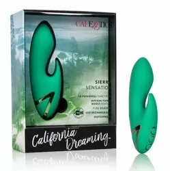 Компактный вибратор-кролик Sierra Sensation, 7,5 см, 10 режимов, силикон, зеленый