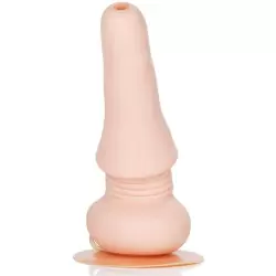 Анальная пробка Ejaculating Multi-Speed Butt Plug с вибрацией и эякуляцией – телесный