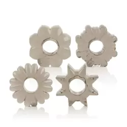 Комплект из 4-х колец Basic Essentials Super Stretchy TPR Enhancers – серый