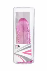 Насадка на пенис TOYFA с клиторальным стимулятором - розовый