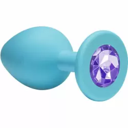 Анальная пробка Emotions Cutie Small Turquoise light purple crystal 4011-05Lola
