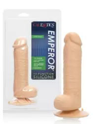 Водонепроницаемый дилдо-реалистик с вибрацией на присоске 10-Function Emperor 5,75” – телесный