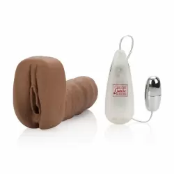 Реалистичный мастурбатор Seductora Caliente с вибрацией – коричневый
