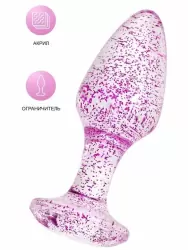 Миниатюрная анальная втулка TOYFA Basic, акрил, 8 см, фиолетовая