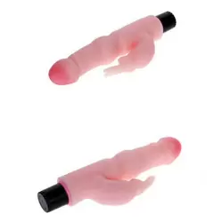 Вибратор-реалистик с клиторальной стимуляцией Realistic Skin – телесный