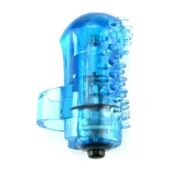 Вибростимулятор на палец Screaming O - Fing O с щетинками – синий