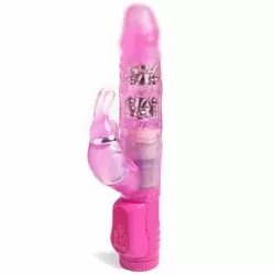 Вибромассажер с ротацией Twin Turbo Rabbit со стимулятором клитора – розовый