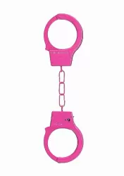 Металллический наручники с замком Beginner's Handcuffs Pink