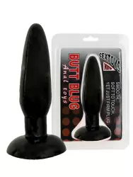 Гибкая анальная пробка Butt Blug на присоске – черный