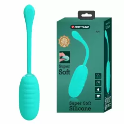 Беспроводное виброяйцо Pretty Love, 12 функций, силикон, бирюзовое