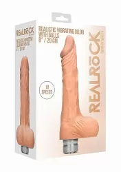 Фаллоимитатор с вибрацией Vibrating Dildo With Balls - 20 см.