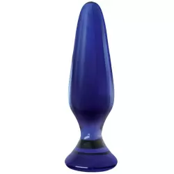 Анальная пробка из стекла Crystal Spires – голубая