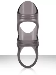 Эрекционная насадка с кольцом для мошонки Renegade - Black