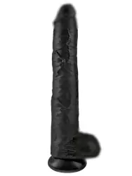 Реалистичный фаллоимитатор-гигант Pipedream King Cock 14 Cock with Balls, с мошонкой, 37,5 см, диаметр 6 см, черный