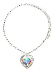 Цепочка с сердцем Ann Devine - Titanic Heart Necklace с большим кристаллом – серебристый