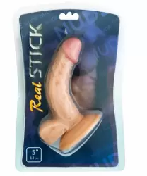 Реалистичный фаллоимитатор с мошонкой TOYFA RealStick Nude 5” на присоске – телесный