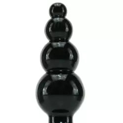 Анальная пробка с кольцом Jolie Ripples Mini – черная