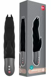 Рельефный вибратор-кролик Fun Factory Darling Devil, 6 режимов, 20,5 см, силикон, черный