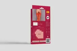 Чулки в мелкую сетку Rosa Vintage с рисунком сзади S/L (красные)