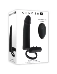 Эрекционное виброкольцо с вибростимулятором для двойного проникновения Full Swing