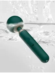 Мощный вибратор Magic Motion Zenith, 5 режимов, 29 см, зеленый