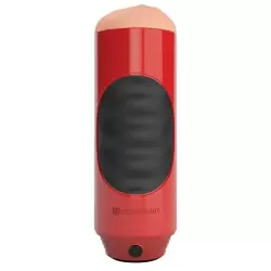 Мастурбатор ротик Mega Grip Vibrating Stroker Mouth с вибрацией - красный