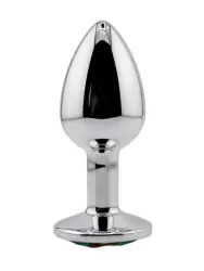 Миниатюрная анальная пробка Kanikule Small, с желтым кристаллом (опалом), 6 см, размер S