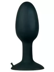 Гладкая анальная пробка Backdoor Friend, со смещенным центром тяжести, 12 см, силикон, черный