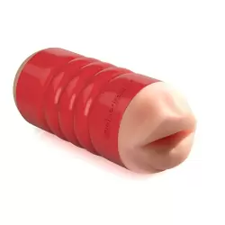 Двухсторонний мастурбатор ротик-анус Tight Grip Mouth & Ass - красный