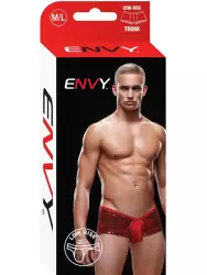 Красные блестящие мужские трусы-хипсы - M/L