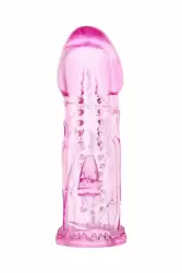 Насадка на пенис TOYFA с клиторальным стимулятором - розовый