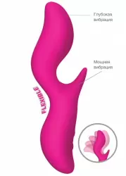 Перезаряжаемый вибратор со стимулятором клитора Black Swan