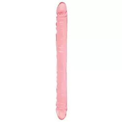 Двухголовый фаллоимитатор Translucence Veined Double Dong 18 – красный