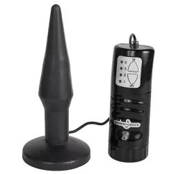 Анальная пробка Pure Butt Plug Small c вибрацией – черная