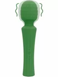 Мощный вибратор WAND - Green Mumba, 20,5 см, 10 скоростей, силикон, зеленый