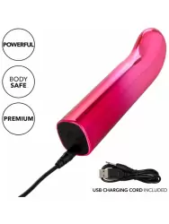 Изогнутая вибропуля Glam, 9 см, 10 режимов, розовый