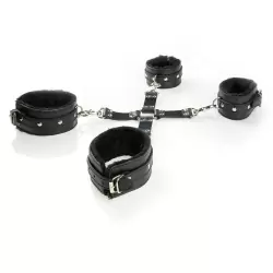 Бондаж Cumfy Hogtie крестообразный – черный	