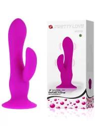 Двойной вибростимулятор Alvin на присоске – розовый