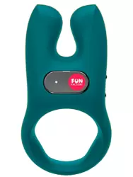 Эрекционное виброкольцо Fun Factory NOS, 2 мотора, 4 скорости, морская волна