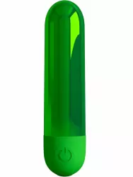 Перезаряжаемая вибропуля Baile Kiwi, 10 режимов, 8 см, зеленая