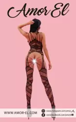 Кетсьюит (боди-комбинезон) Agata S/L - черный и Маска на глаза Sitabella, открытая