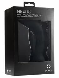 Насадка-кролик Nexus, для массажеров Doxy, 20 см, силикон, черный  