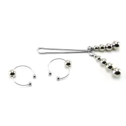 Зажимы на соски и зажим для клитора Clitoral Non-Piercing Body Jewelry – серебристый