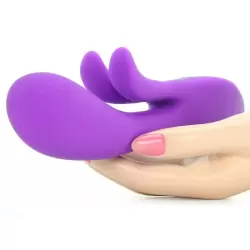 Элегантный вибратор-кролик Embrace Sweetheart Wand, 20 см, силикон, фиолетовый