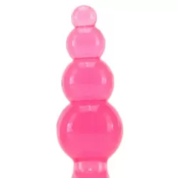 Анальная пробка с кольцом Jolie Ripples Small – розовая